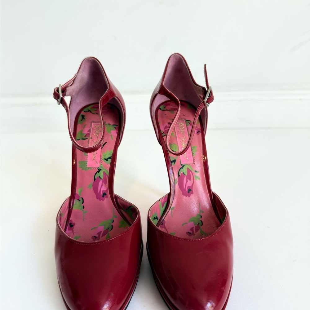 Betsey‎ Johnson Patent Leather Red Heels